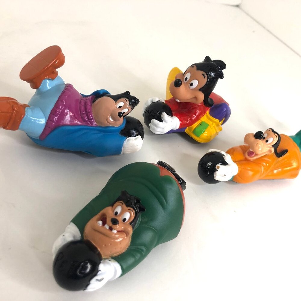 1992 Burger King Disney's Goof Troop Bowlers Vintage Pull-back Toys COMPLETE SET